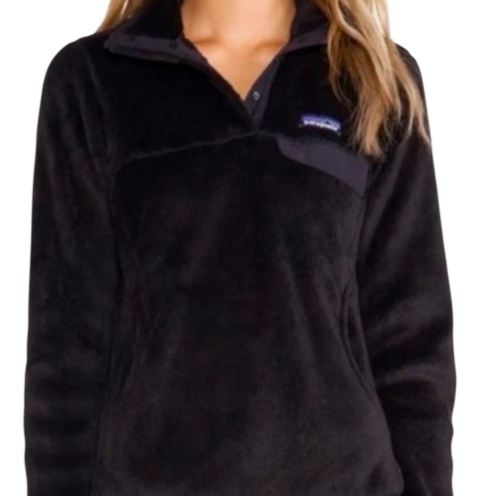 Patagonia black fleece Women's Re-Tool Snap-T Fleece Pullover size small